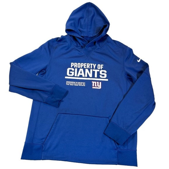 Youth Nike NY Giants NFL Property of Giants Hoodie Sweatshirt Blue XL (18/20) - Picture 4 of 12